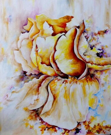 Painting titled "-Gorgeous flower-" by Jean Jourdan, Original Artwork, Acrylic