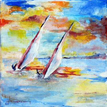 Painting titled "bord à bord" by Jean Jourdan, Original Artwork, Acrylic