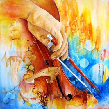 Painting titled "-Concerto-" by Jean Jourdan, Original Artwork, Acrylic Mounted on Wood Stretcher frame