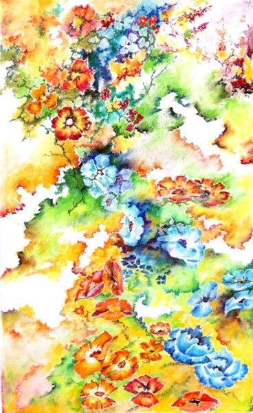Malerei mit dem Titel "Colour rhapsody" von Jean Jourdan, Original-Kunstwerk, Pastell