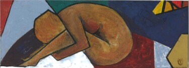 Pintura intitulada "36bis" por Jean Jouvin, Obras de arte originais, Guache Montado em Cartão