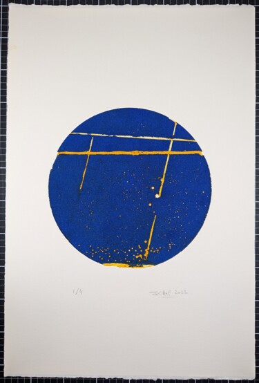 Obrazy i ryciny zatytułowany „Macro-sillons bleu…” autorstwa Jean Kittel, Oryginalna praca, Akwaforta