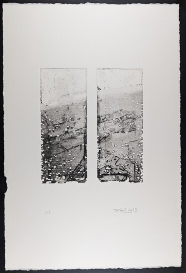 Gravures & estampes intitulée "eau-forte 12AB noir" par Jean Kittel, Œuvre d'art originale, Eau-forte