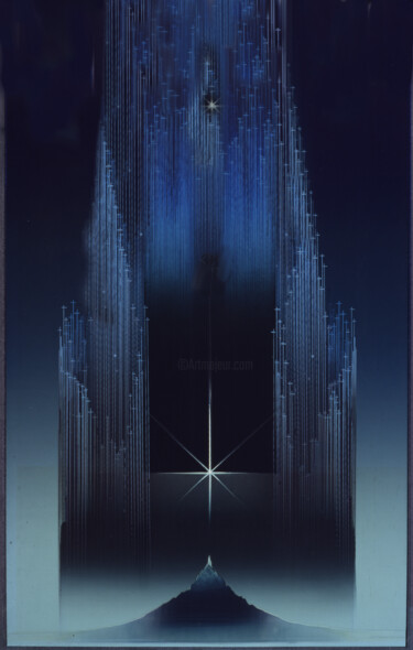 Pintura titulada "katedra" por Jean Lawa, Obra de arte original, Serigrafía