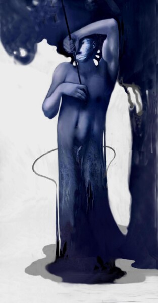 Malerei mit dem Titel "Hl. Sebastian" von Jean Lawa, Original-Kunstwerk, Acryl