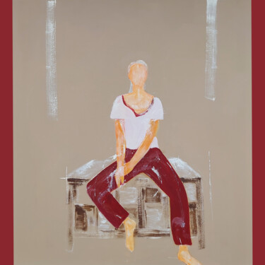 Картина под названием "PORTRAIT XVII.I" - Jean Lerin, Подлинное произведение искусства, Акрил Установлен на Деревянная рама…