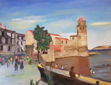 Painting titled "Collioure" by Jean-Lou, Original Artwork, Oil