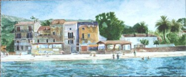 Painting titled "Corse, Campo Morro" by Jean-Louis Barthelemy, Original Artwork, Watercolor