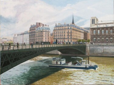 제목이 "Le Pont d'Arcole, P…"인 미술작품 Jean-Louis Barthelemy로, 원작, 아크릴