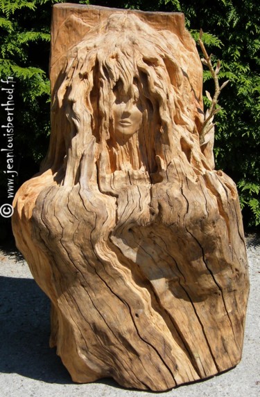 Sculpture intitulée "La Rivière" par Jean-Louis Berthod, Œuvre d'art originale, Bois