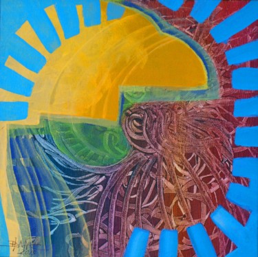 Peinture intitulée "soleil" par Jean Louis Blanc, Œuvre d'art originale, Acrylique