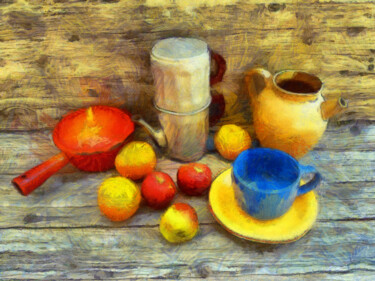 Fotografie getiteld "Nature morte à la c…" door Jean-Louis Bouzou, Origineel Kunstwerk, Digitale fotografie