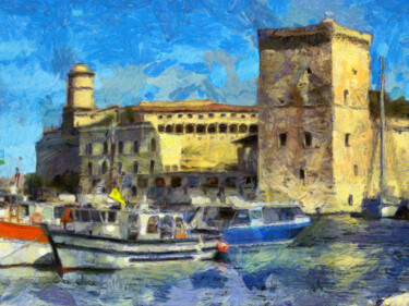 Photography titled "Marseille, le fort…" by Jean-Louis Bouzou, Original Artwork, Digital Photography