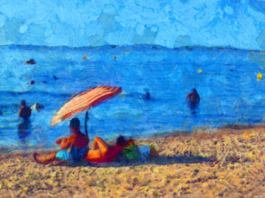 Fotografie getiteld "La plage - 2" door Jean-Louis Bouzou, Origineel Kunstwerk, Digitale fotografie