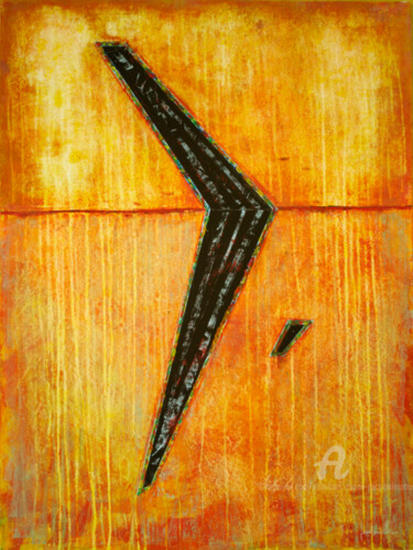 Peinture intitulée "Point virgule" par Jean-Louis Capou (Pacômelésôtres), Œuvre d'art originale, Acrylique Monté sur Autre p…