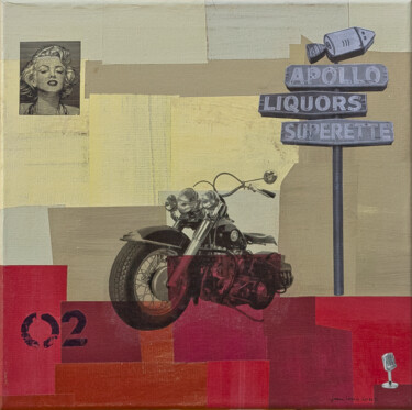 Collages intitolato "vintage highways #02" da Jean-Louis Conti, Opera d'arte originale, Collages