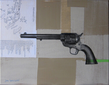 Collages titled "texas gun#2" by Jean-Louis Conti, Original Artwork, Acrylic