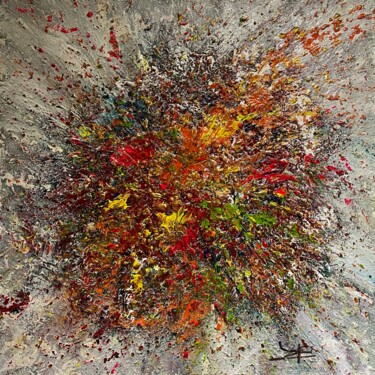 Painting titled "Explosion de couleu…" by Jean Louis Lacoste, Original Artwork, Acrylic