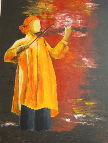 Peinture intitulée "violoniste-1.jpg 50…" par Jean Louis Macé, Œuvre d'art originale