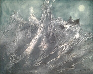 Peinture intitulée "tempête" par Jean Louis Renaudin, Œuvre d'art originale