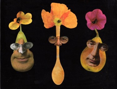 Collages intitulée "22. Les fleurs de m…" par Jean-Louis Rivière, Œuvre d'art originale