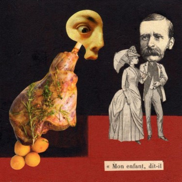 Collages intitulée "24.Mon enfant, dit-…" par Jean-Louis Rivière, Œuvre d'art originale, Collages