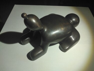 Escultura intitulada "Le chien de sculpte…" por Jean Louis Roux, Obras de arte originais, Bronze