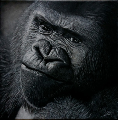 "gorille" başlıklı Tablo Jean-Louis Silvestri tarafından, Orijinal sanat, Akrilik
