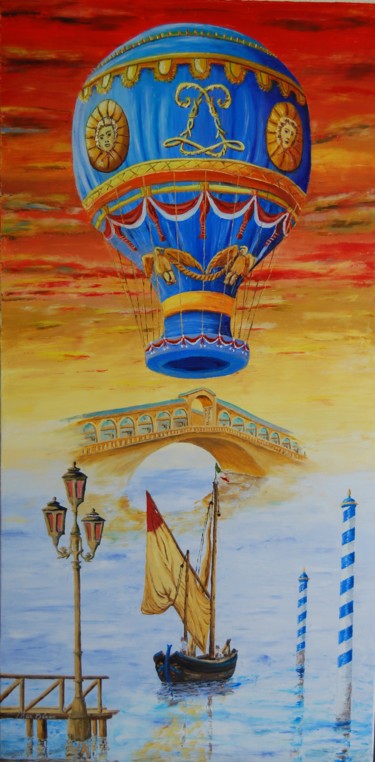 Painting titled "Venise rêve et alti…" by Jean-Luc Bénac, Original Artwork, Oil