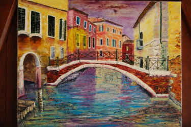 Peinture intitulée "Venise la mysterieu…" par Jean-Luc Bénac, Œuvre d'art originale, Huile