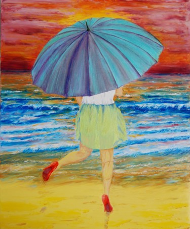 Peinture intitulée "Regard sur l'horizo…" par Jean-Luc Bénac, Œuvre d'art originale, Huile