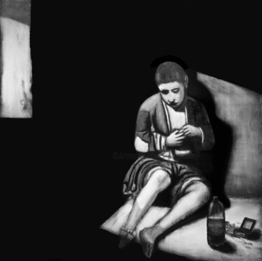 Pintura titulada "Miséria" por Jean-Luc Blanchet, Obra de arte original, Laca