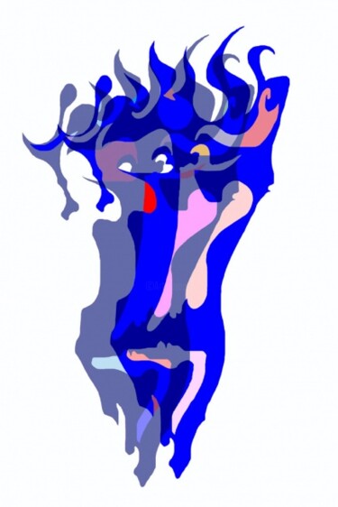 Digital Arts titled "Le Frisé Deux" by Jean-Luc Bohin, Original Artwork, Collages