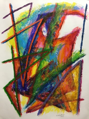 Painting titled "Abstraction2" by Jean-Luc Coulaud, Original Artwork, Acrylic