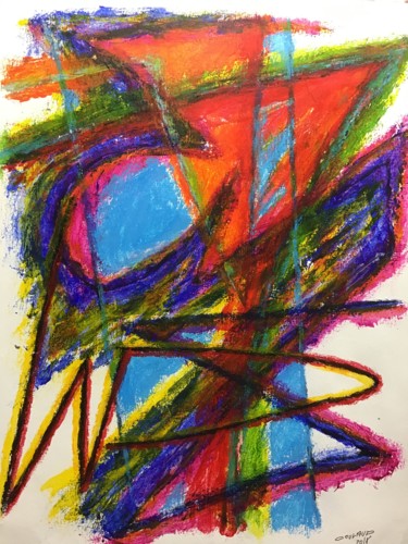 Painting titled "Abstraction 6" by Jean-Luc Coulaud, Original Artwork, Acrylic