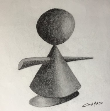Dessin intitulée "Petit bonhomme" par Jean-Luc Coulaud, Œuvre d'art originale, Crayon