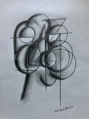 Tekening getiteld "(45)" door Jean-Luc Coulaud, Origineel Kunstwerk, Potlood