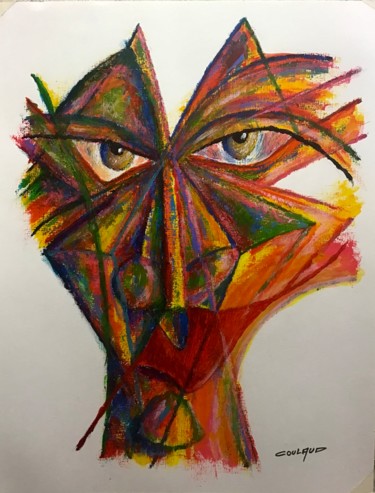 Painting titled "No Comment" by Jean-Luc Coulaud, Original Artwork, Acrylic