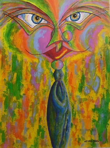 La CRAVATE Peinture intitulée "La CRAVATE" par Jean-Luc Coulaud, Œuvre d'art originale, Acrylique