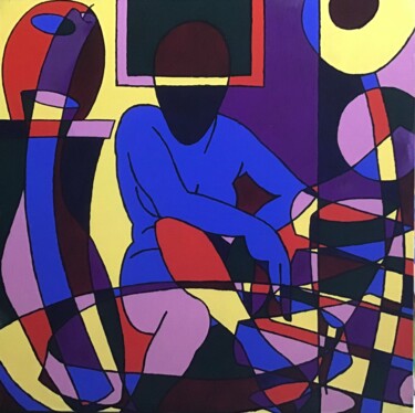 Pintura intitulada "Superposition 4" por Jean-Luc Coulaud, Obras de arte originais, Óleo