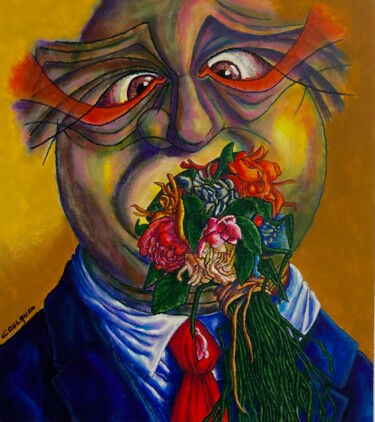 Pittura intitolato "FLOWER POWER" da Jean-Luc Coulaud, Opera d'arte originale, Acrilico