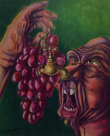 Pintura intitulada "BACCHUS" por Jean-Luc Coulaud, Obras de arte originais, Acrílico