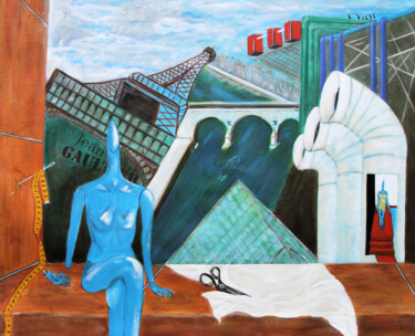 Pintura titulada "L'esperance-du-mann…" por Jean-Luc Gaillard, Obra de arte original