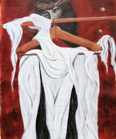 Картина под названием "Crucifiement" - Jean-Luc Gaillard, Подлинное произведение искусства, Акрил