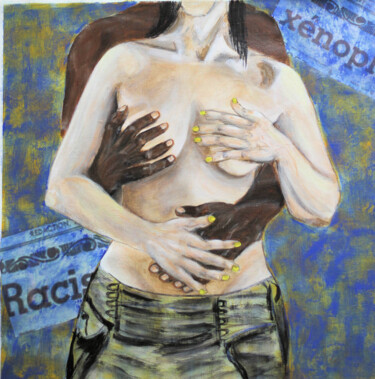 Картина под названием "Tolérance" - Jean-Luc Gaillard, Подлинное произведение искусства, Акрил Установлен на Деревянная рама…