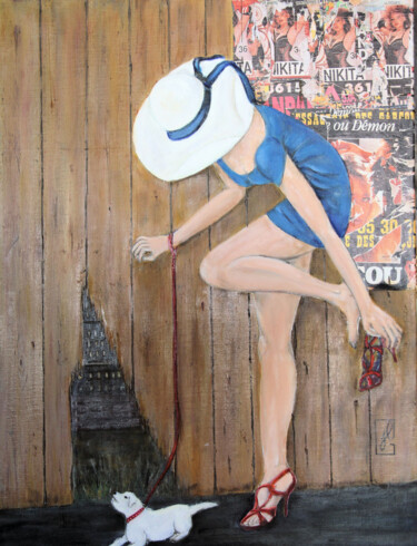Peinture intitulée "Caillou" par Jean-Luc Gaillard, Œuvre d'art originale, Huile Monté sur Châssis en bois