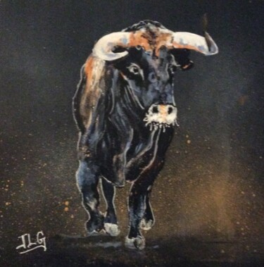 Painting titled "Toro 46" by Jean-Luc Garcia, Original Artwork, Acrylic