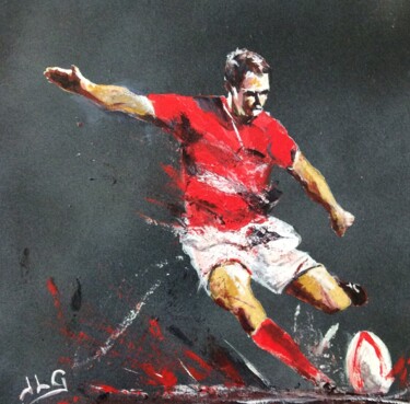 Painting titled "Rugby 58" by Jean-Luc Garcia, Original Artwork, Acrylic