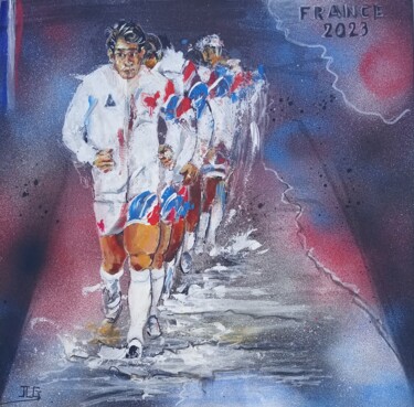 Painting titled "France 2023" by Jean-Luc Garcia, Original Artwork, Acrylic