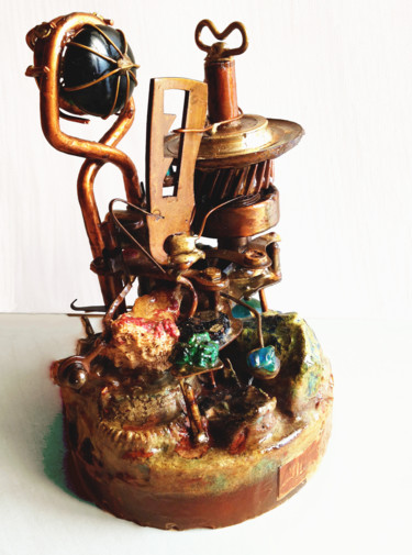 Sculpture titled "Source de Cuivre 2" by Jean-Luc Lacroix (JL LACROIX), Original Artwork, Metals